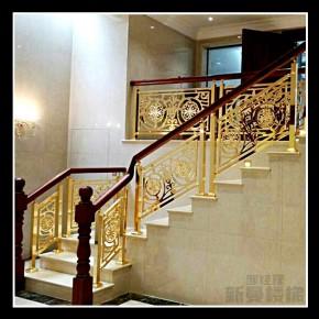 铝艺楼梯镜面雕花楼梯扶手新曼厂家新开发的产品